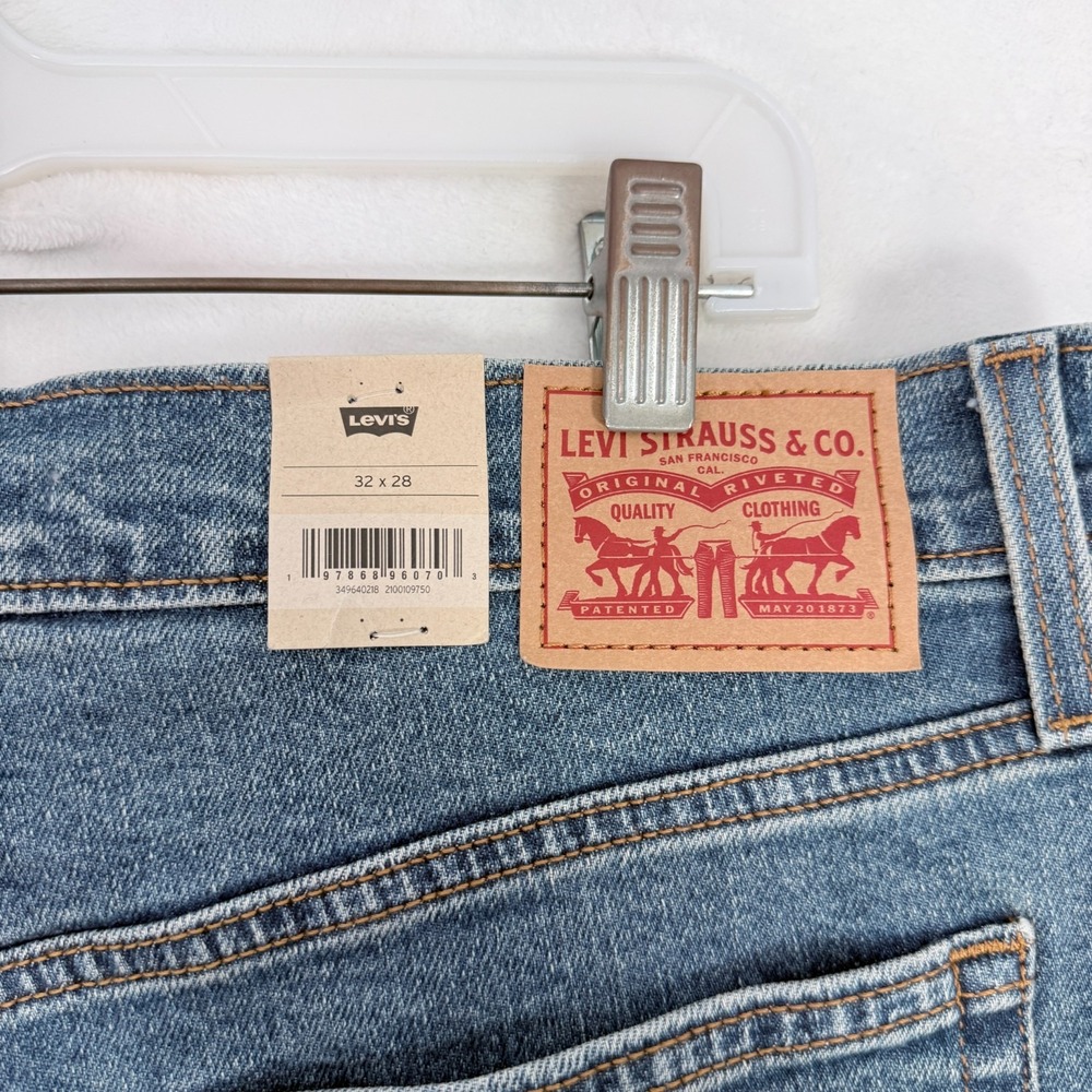 Levis Wedgie Straight Jeans Womens 32 (34x28) Blue Stretch - Picture 10 of 11